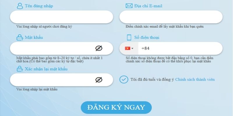 Các bước tạo tài khoản chi tiết và dễ hiểu